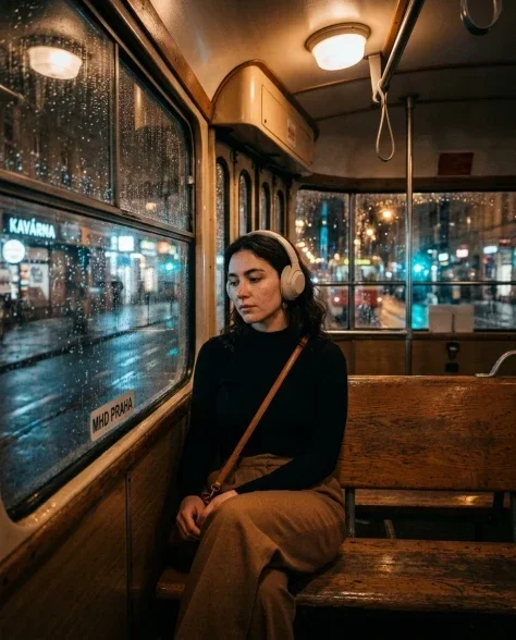 Cinematic Portrait — European Tram Solitude 1