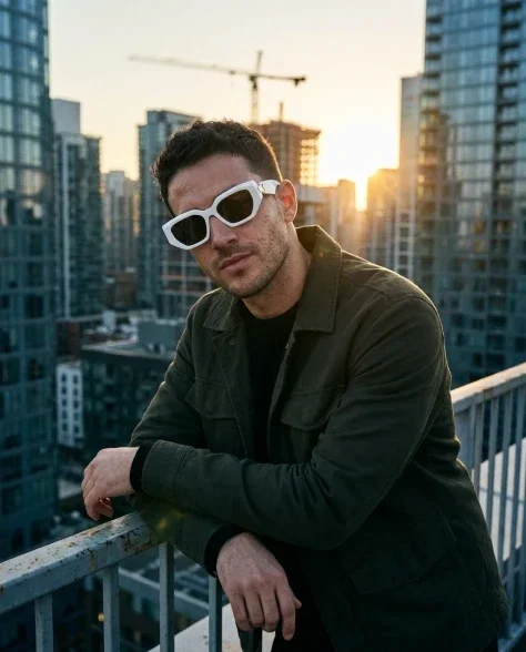 Fashion Campaign — Low-Angle Statement Glasses 6