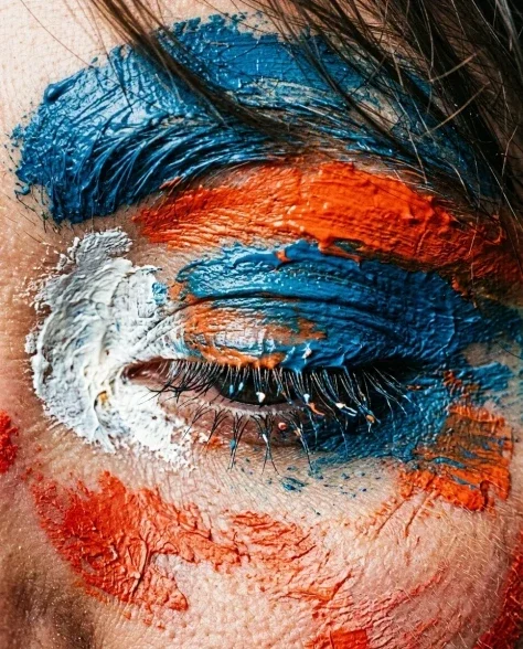 Impasto Acrylic Face Canvas — Macro Editorial Portrait 4