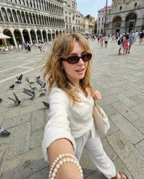 Wide-Angle Smartphone Selfie at Italian Landmark 3