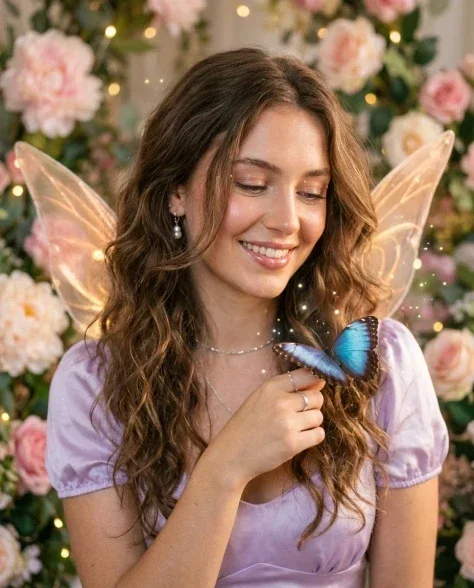 Dreamy Fairy Editorial Portrait in a Secret Garden 3