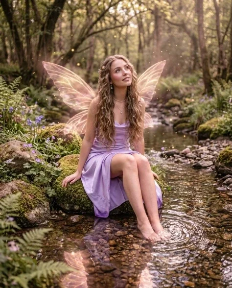 Dreamy Fairy Editorial Portrait in a Secret Garden 5