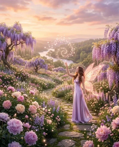 Dreamy Fairy Editorial Portrait in a Secret Garden 7