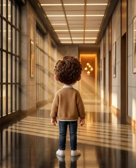 Chibi Boy in Luxurious Modern Loft — 3D CGI Portrait 5