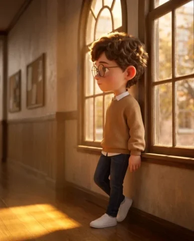 Chibi Boy in Luxurious Modern Loft — 3D CGI Portrait 6 — Nano Banana AI Prompt: Pixar-inspired ultra-realistic 3D CGI portrait at 8K using Unreal Engine 5 and O...