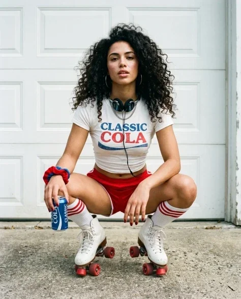 80s Retro Athleisure Roller Skate Portrait 1