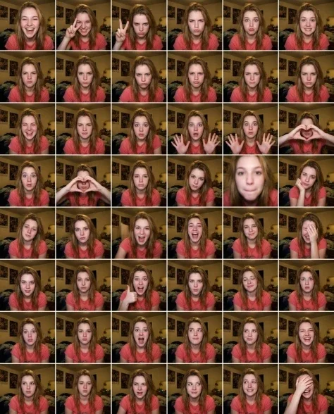 Extreme Lo-Fi Webcam Contact Sheet — 48 Panels 1