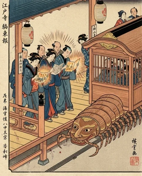 Edo-Period Ukiyo-e Reimagining of a Modern City Scene 2