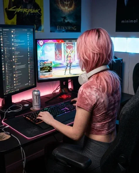 Ultra-Photorealistic Gamer Portrait in RGB-Lit Setup 3