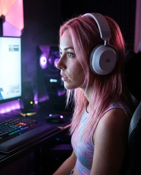 Ultra-Photorealistic Gamer Portrait in RGB-Lit Setup 6