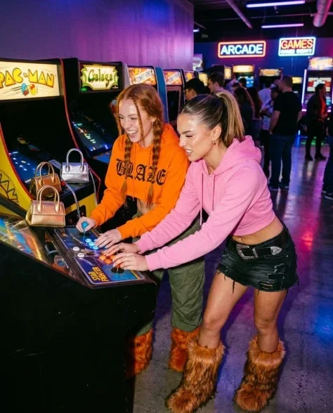 Retro Arcade Duo in Y2K Fashion — Three-Shot Series 5