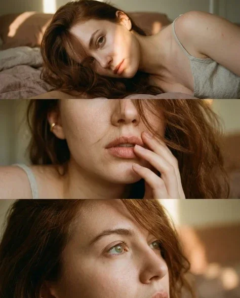 Intimate Bedroom Triptych — Golden Hour Editorial 2