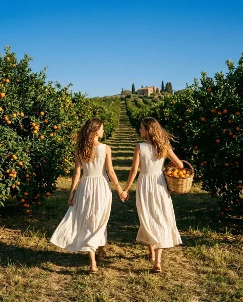 Luxury Citrus Orchard Fashion Editorial 7