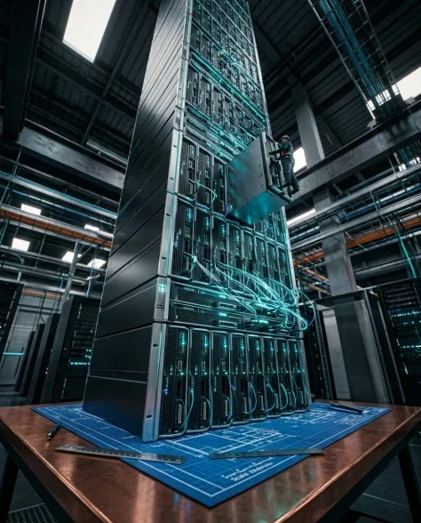 Technical Blueprint Transforming into AI Server Cluster 5