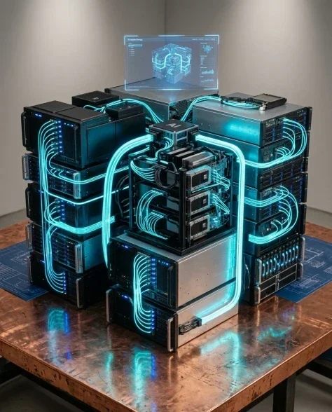 Technical Blueprint Transforming into AI Server Cluster 6