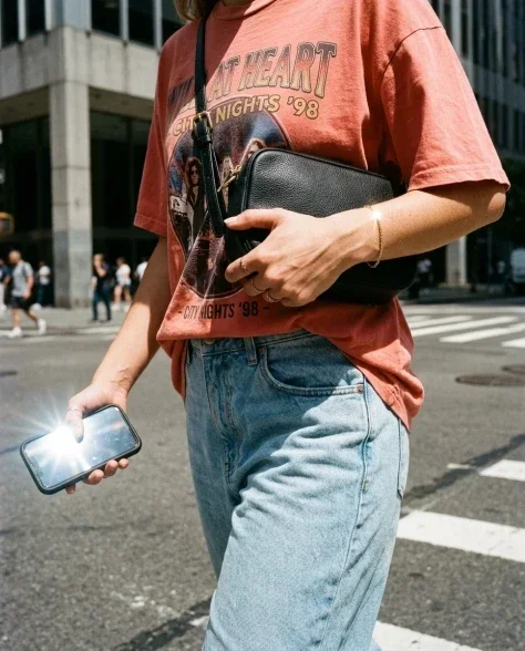 Urban Street Fashion Editorial Under Harsh Sunlight 5
