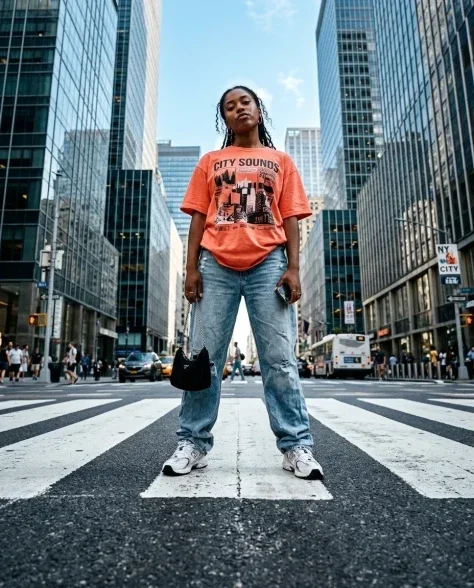 Urban Street Fashion Editorial Under Harsh Sunlight 6