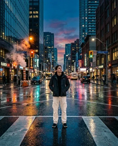 Cinematic 2x2 Grid Portrait with Consistent Identity 7