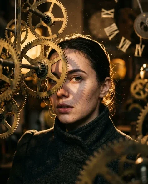 Cinematic Broken Clock Scene Portrait 3