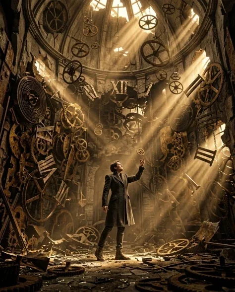 Cinematic Broken Clock Scene Portrait 4