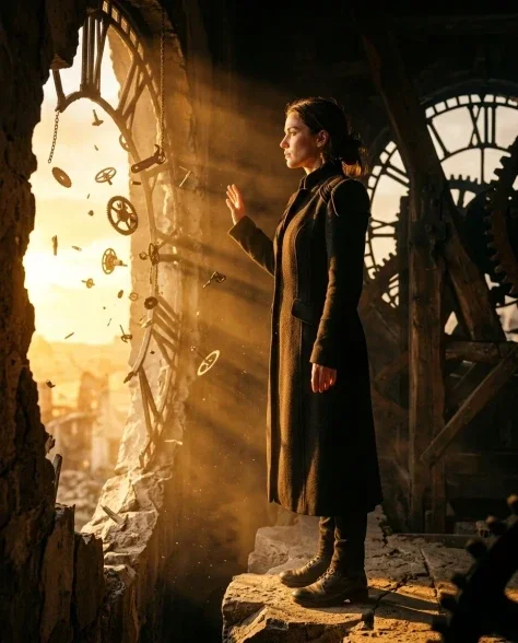 Cinematic Broken Clock Scene Portrait 5