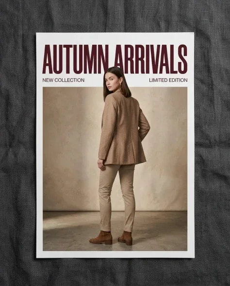 Fashion Advertisement Poster with Editorial Pose 7