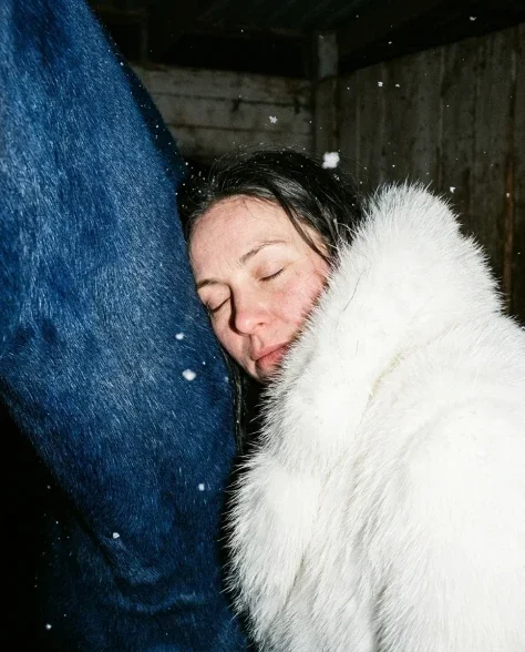 Ultra-Realistic Nighttime Flash Portrait with Horse 2
