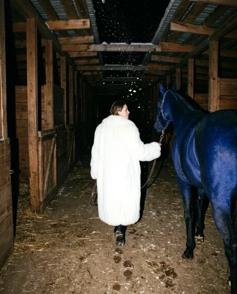 Ultra-Realistic Nighttime Flash Portrait with Horse 6