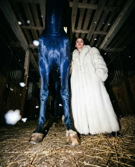 Ultra-Realistic Nighttime Flash Portrait with Horse 7