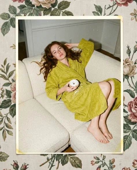 Candid 35mm Film Aesthetic Portrait with Pastry 4