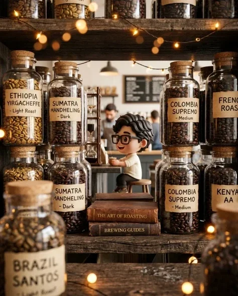 Miniature Vintage Café Diorama with Chibi Figure 5