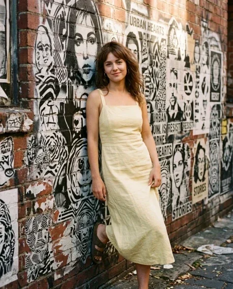 Urban Street Portrait with Stencil Graffiti Backdrop 3