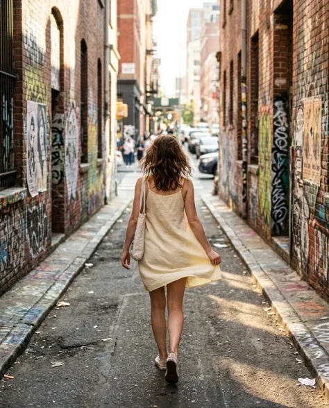 Urban Street Portrait with Stencil Graffiti Backdrop 4