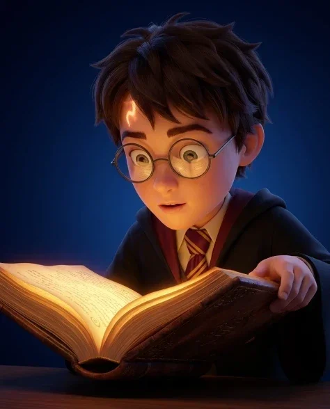 3D CGI Big-Head Cartoon Wizard Character 4