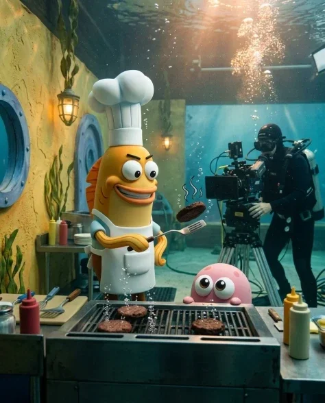 Behind-the-Scenes Underwater Cartoon Film Set 2