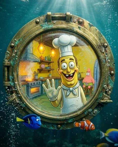 Behind-the-Scenes Underwater Cartoon Film Set 4