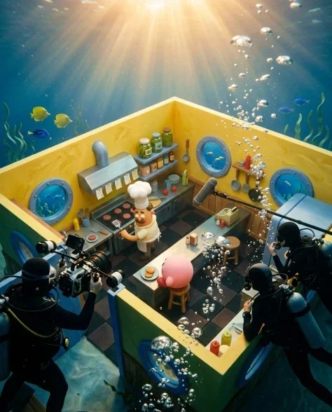 Behind-the-Scenes Underwater Cartoon Film Set 5