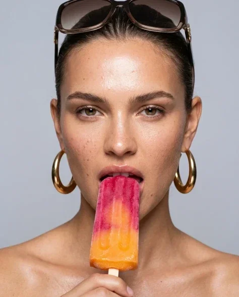High-Fashion Beauty Close-Up Portrait with Treat 1