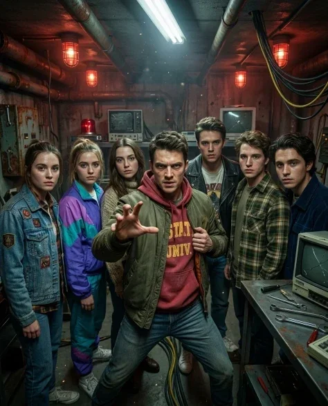 Sci-Fi Bunker Action Selfie with Group 1