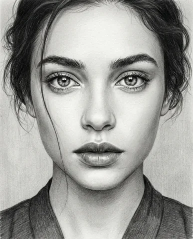 Ultra-Realistic Graphite Pencil Portrait Drawing 2 — Nano Banana AI Prompt: An ultra-realistic graphite pencil close-up portrait of a woman's face filling t...