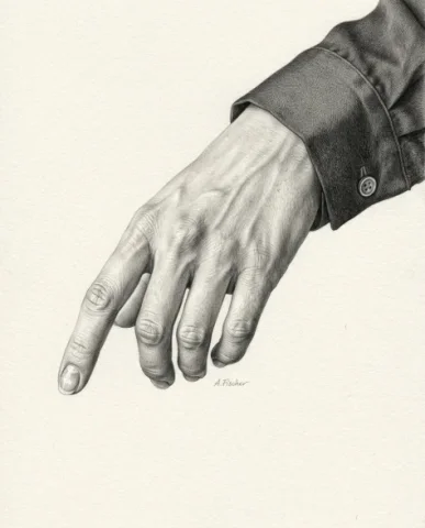 Ultra-Realistic Graphite Pencil Portrait Drawing 4 — Nano Banana AI Prompt: An ultra-realistic graphite pencil extreme close-up of a woman's hand and wrist,...