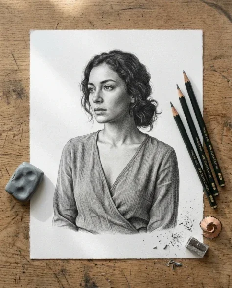 Ultra-Realistic Graphite Pencil Portrait Drawing 7