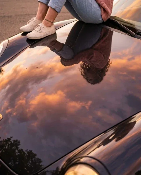 Cinematic Sunset Sports Car Lifestyle Portrait 6