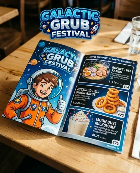 Family Restaurant Character Collaboration Menu Booklet 2