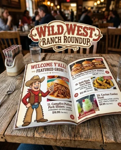Family Restaurant Character Collaboration Menu Booklet 7