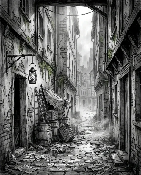 Four-Panel Manga Fantasy Alleyway Encounter 5
