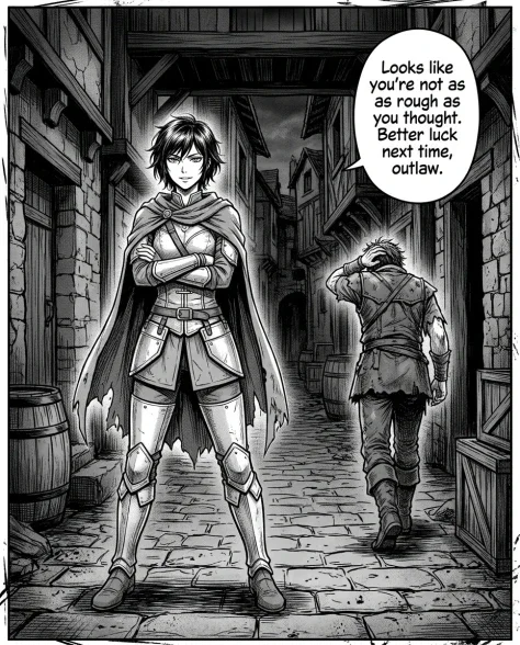 Four-Panel Manga Fantasy Alleyway Encounter 7