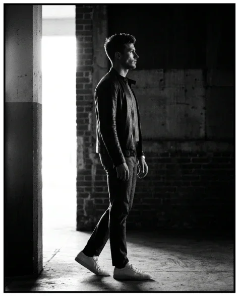 High-Contrast Black and White Cinematic Portrait 6