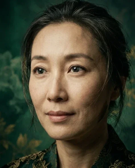 Surreal Oriental Ink Wash Portrait with Volumetric Light 3