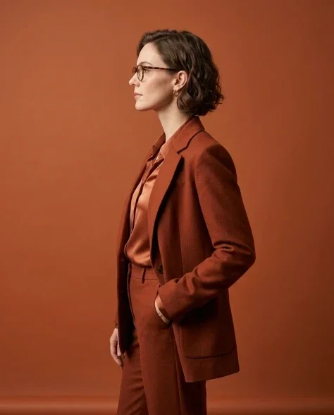Monochromatic Fashion Editorial Studio Portrait 7